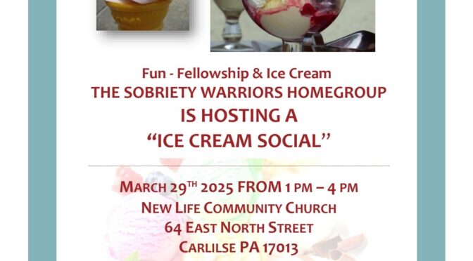 Sobriety Warriors Ice Cream Social