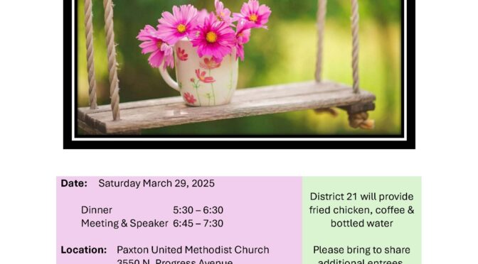Swing Into Spring District 21 Fellowship Dinner