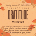 Thanksgiving Gratitude Meeting & Campfire
