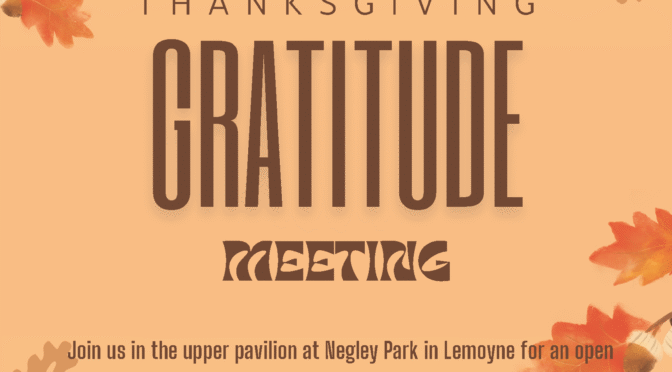Thanksgiving Gratitude Meeting & Campfire