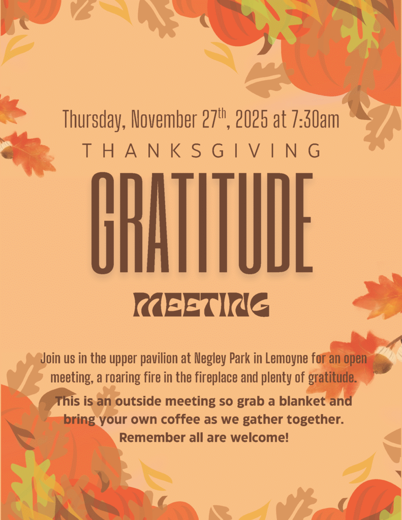 Thanksgiving Gratitude Meeting & Campfire