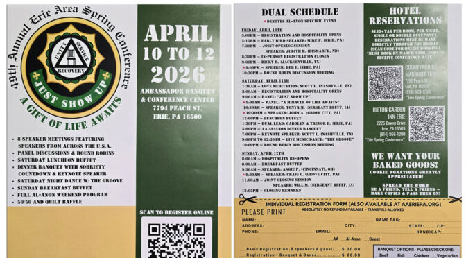 AA & Al-anon Sponsored Conference