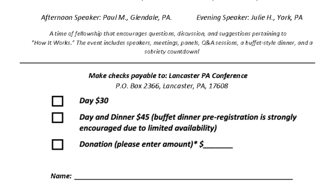 Hand of AA Conference