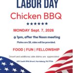 Fellowship House Labor Daky Chicken BBQ