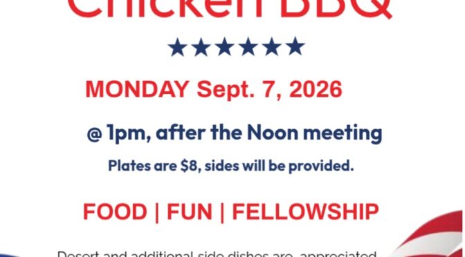 Fellowship House Labor Daky Chicken BBQ